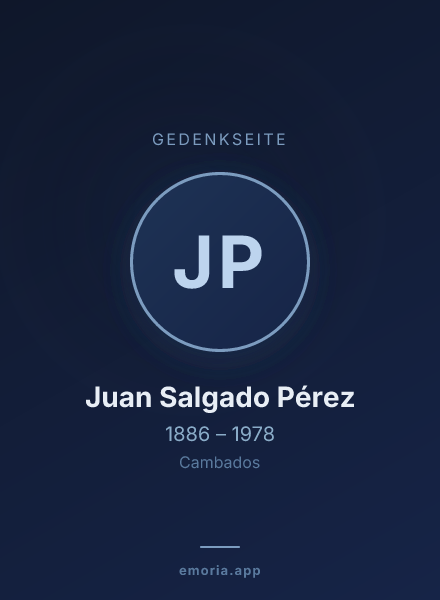 Gedenkportrait von Juan Salgado Pérez