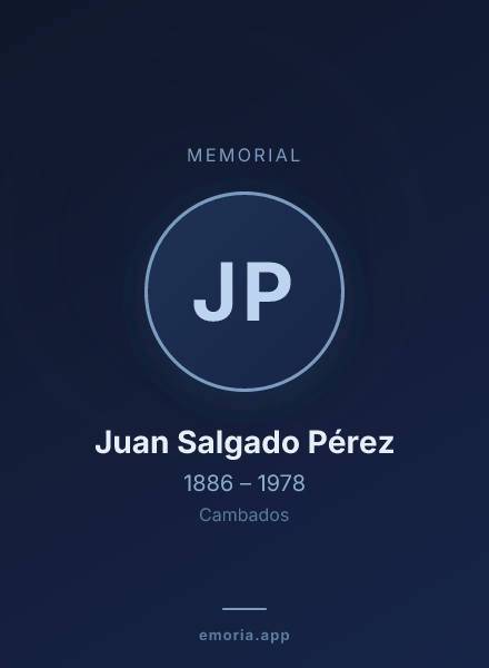 Memorial portrait of Juan Salgado Pérez