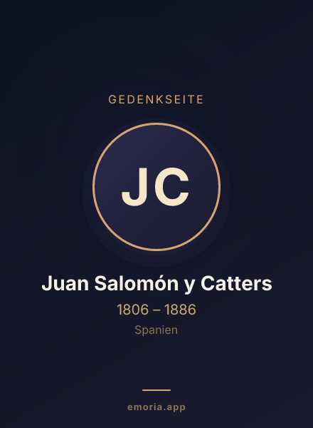 Gedenkportrait von Juan Salomón y Catters