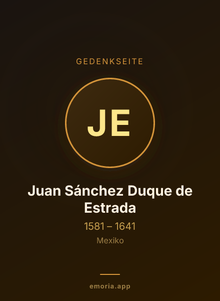Gedenkportrait von Juan Sánchez Duque de Estrada