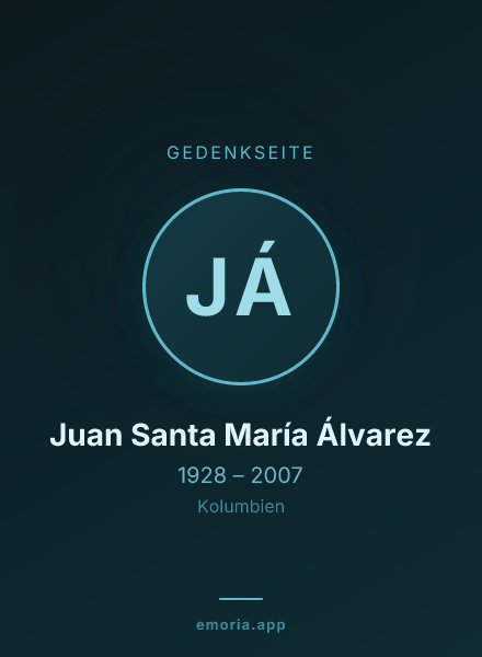 Gedenkportrait von Juan Santa María Álvarez