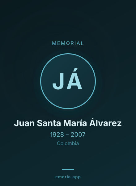 Memorial portrait of Juan Santa María Álvarez