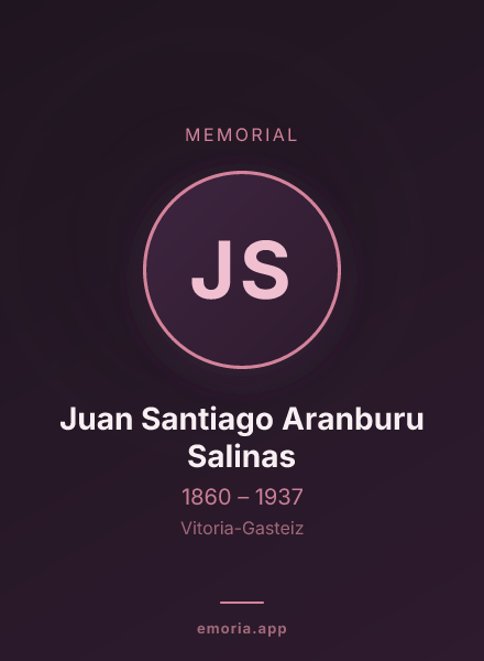 Memorial portrait of Juan Santiago Aranburu Salinas