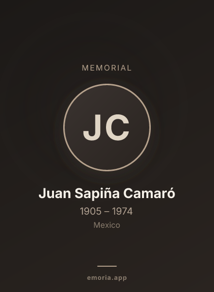 Memorial portrait of Juan Sapiña Camaró