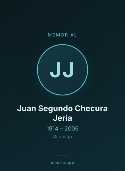 Memorial portrait of Juan Segundo Checura Jeria