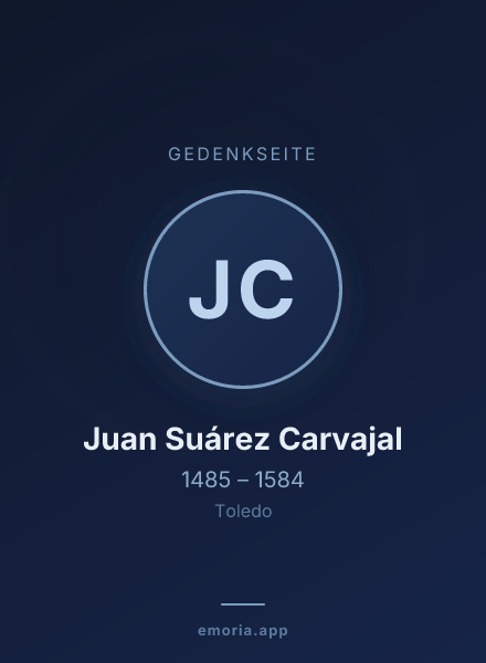 Gedenkportrait von Juan Suárez Carvajal