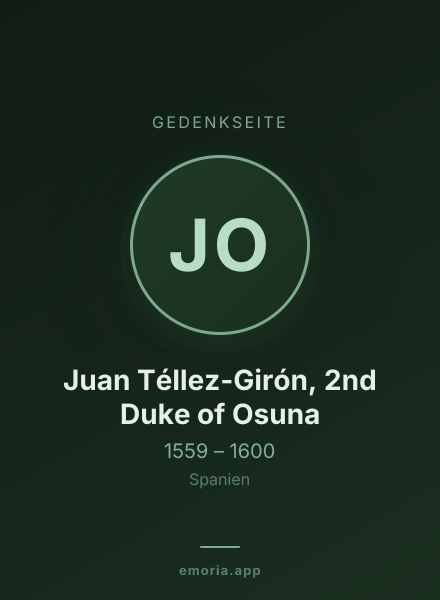 Gedenkportrait von Juan Téllez-Girón, 2nd Duke of Osuna