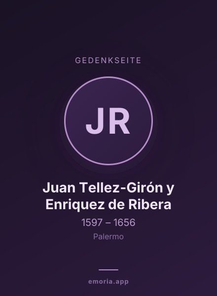 Gedenkportrait von Juan Tellez-Girón y Enriquez de Ribera