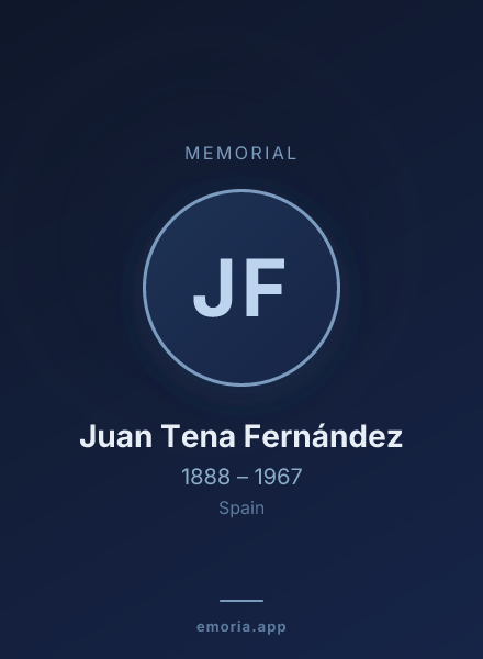 Memorial portrait of Juan Tena Fernández
