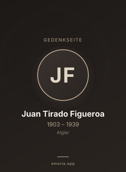 Gedenkportrait von Juan Tirado Figueroa