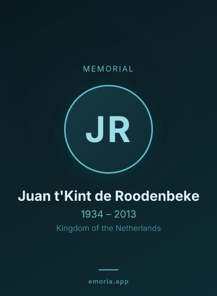 Memorial portrait of Juan t'Kint de Roodenbeke