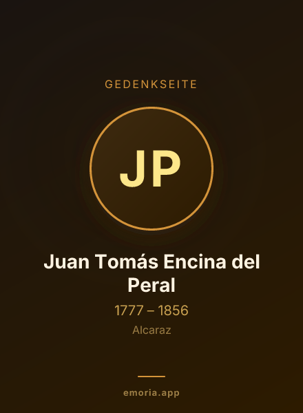 Gedenkportrait von Juan Tomás Encina del Peral