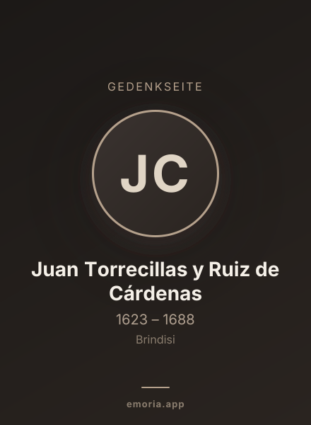 Gedenkportrait von Juan Torrecillas y Ruiz de Cárdenas