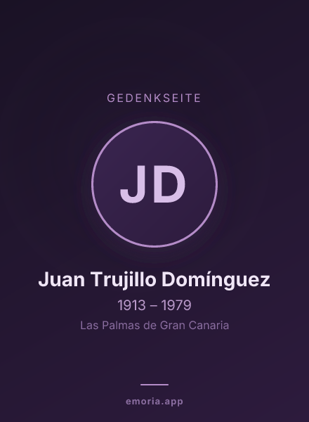 Gedenkportrait von Juan Trujillo Domínguez