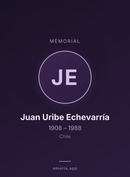 Memorial portrait of Juan Uribe Echevarría