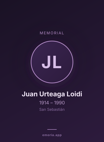Memorial portrait of Juan Urteaga Loidi