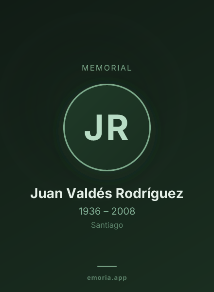 Memorial portrait of Juan Valdés Rodríguez
