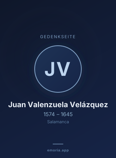 Gedenkportrait von Juan Valenzuela Velázquez