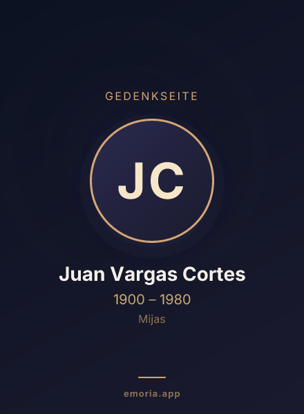 Gedenkportrait von Juan Vargas Cortes