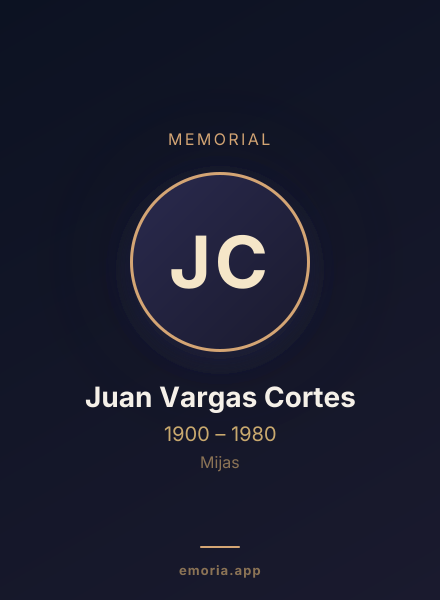 Memorial portrait of Juan Vargas Cortes