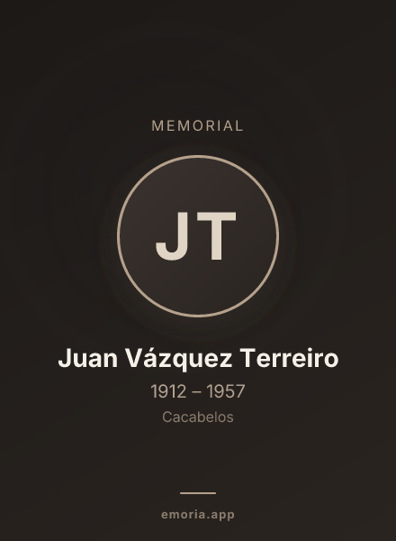 Memorial portrait of Juan Vázquez Terreiro