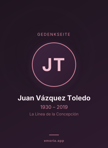 Gedenkportrait von Juan Vázquez Toledo