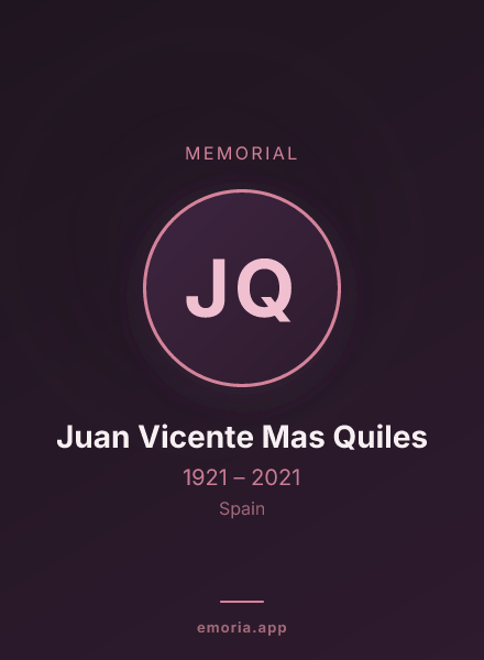 Memorial portrait of Juan Vicente Mas Quiles