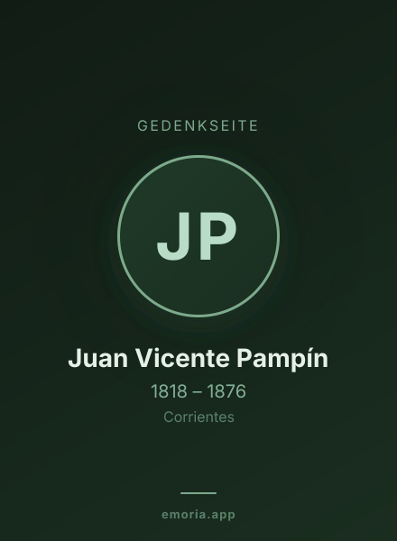 Gedenkportrait von Juan Vicente Pampín