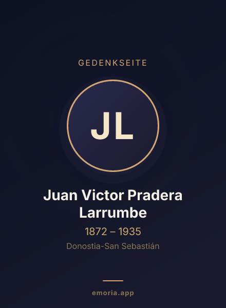 Gedenkportrait von Juan Victor Pradera Larrumbe