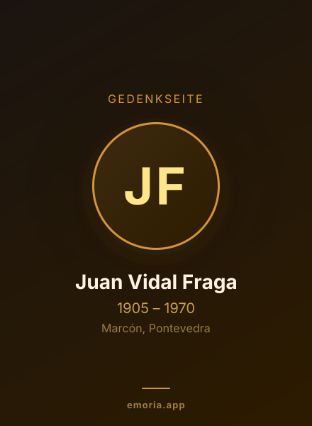 Gedenkportrait von Juan Vidal Fraga