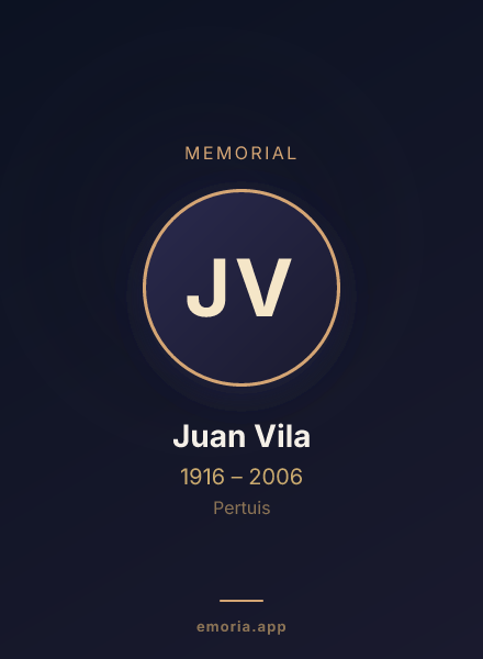 Memorial portrait of Juan Vila