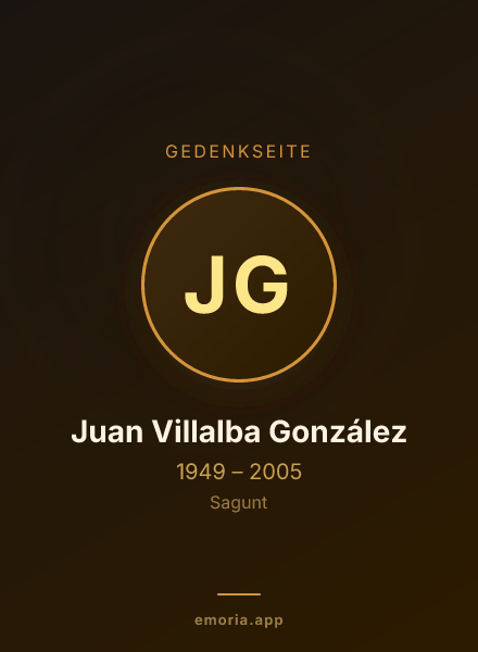 Gedenkportrait von Juan Villalba González