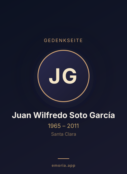 Gedenkportrait von Juan Wilfredo Soto García