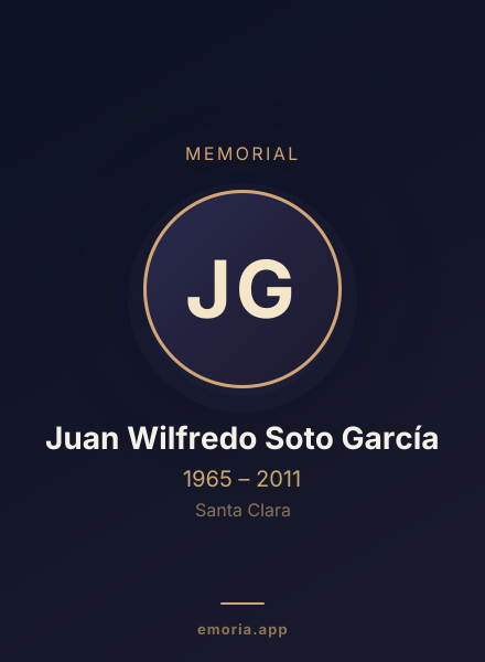 Memorial portrait of Juan Wilfredo Soto García