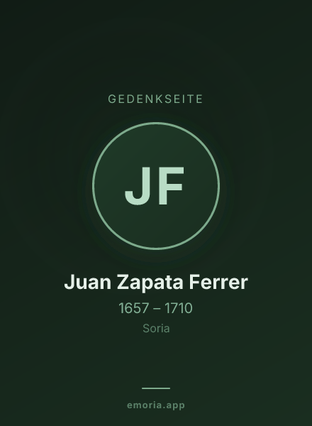 Gedenkportrait von Juan Zapata Ferrer