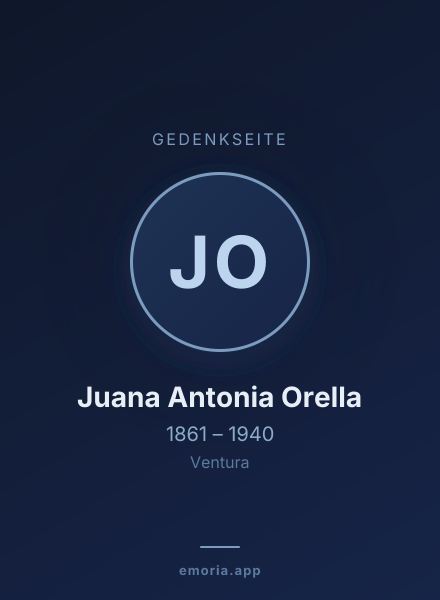 Gedenkportrait von Juana Antonia Orella