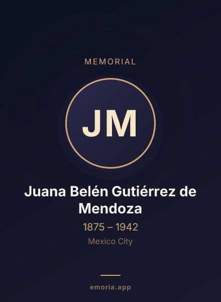 Memorial portrait of Juana Belén Gutiérrez de Mendoza