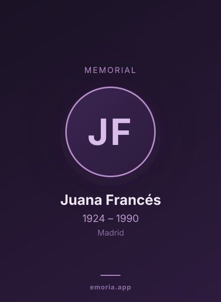 Memorial portrait of Juana Francés
