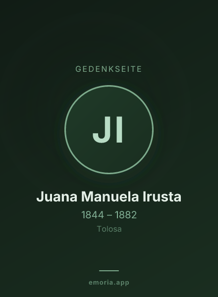 Gedenkportrait von Juana Manuela Irusta