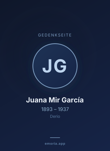Gedenkportrait von Juana Mir García