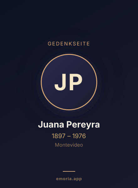 Gedenkportrait von Juana Pereyra