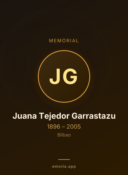Memorial portrait of Juana Tejedor Garrastazu