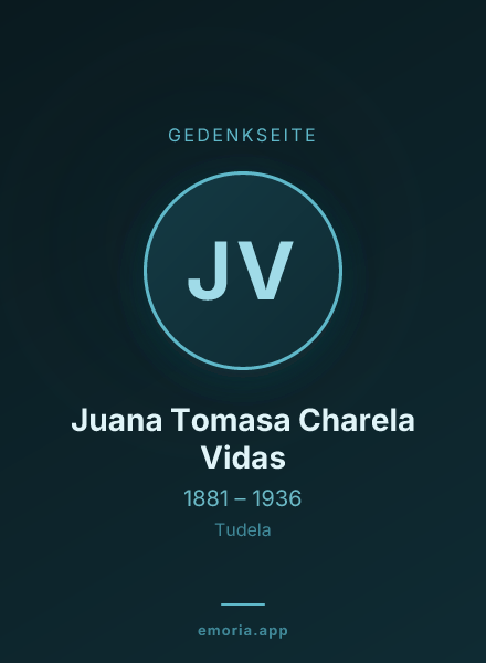 Gedenkportrait von Juana Tomasa Charela Vidas