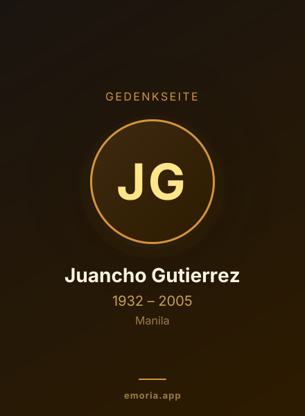 Gedenkportrait von Juancho Gutierrez