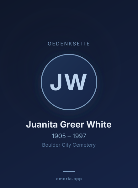 Gedenkportrait von Juanita Greer White
