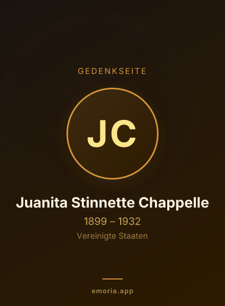 Gedenkportrait von Juanita Stinnette Chappelle