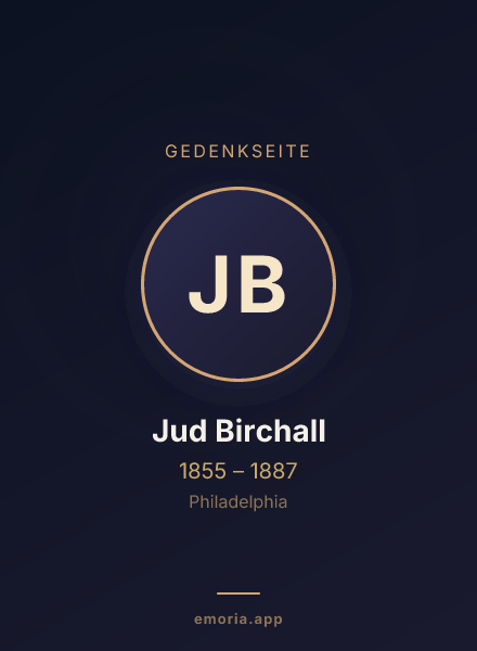 Gedenkportrait von Jud Birchall