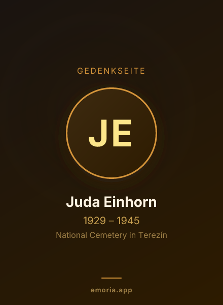 Gedenkportrait von Juda Einhorn
