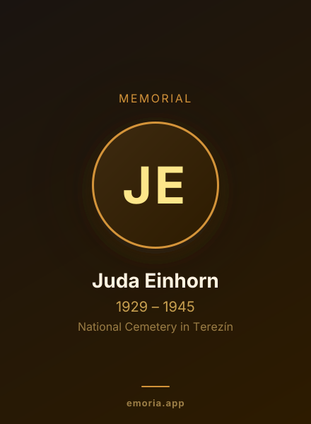 Memorial portrait of Juda Einhorn