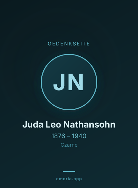 Gedenkportrait von Juda Leo Nathansohn